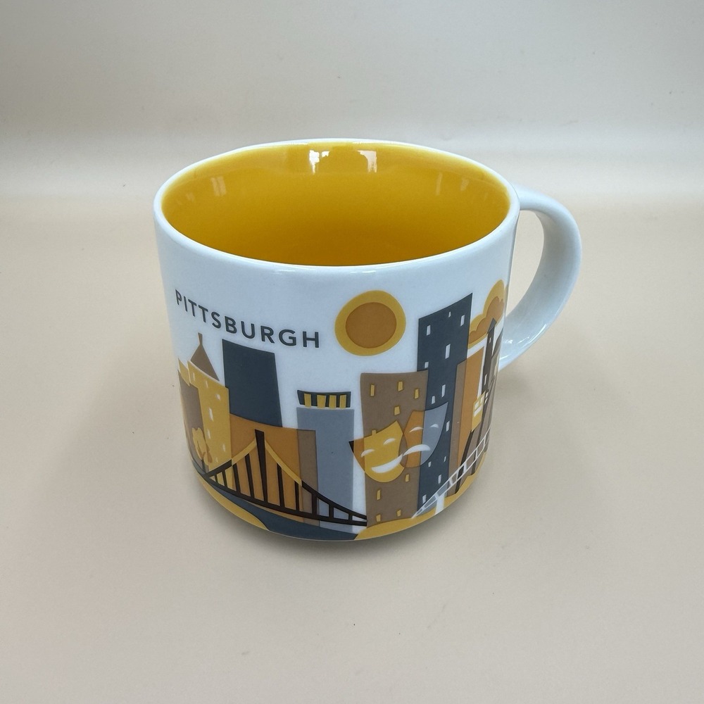 Starbucks Pittsburgh PA You Are Here 14oz Coffee Mug 2017 Tea Cup Collector